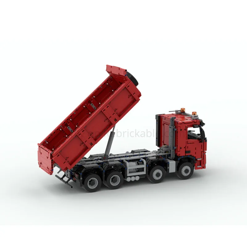 

MOC-229598 New Red FM Dump Truck 8x4 Cargo Truck Building Blocks Model 3385 PartsMOC Creative Boys Kids Birthday Toy Gifts