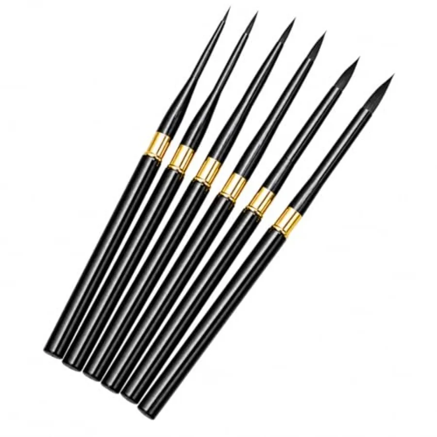

6Pcs Paint by Numbers Kit for Adults Acrylic Paint Brushes Set, Professional Travel Fine Tip Detail Paintbrushes for Watercolor