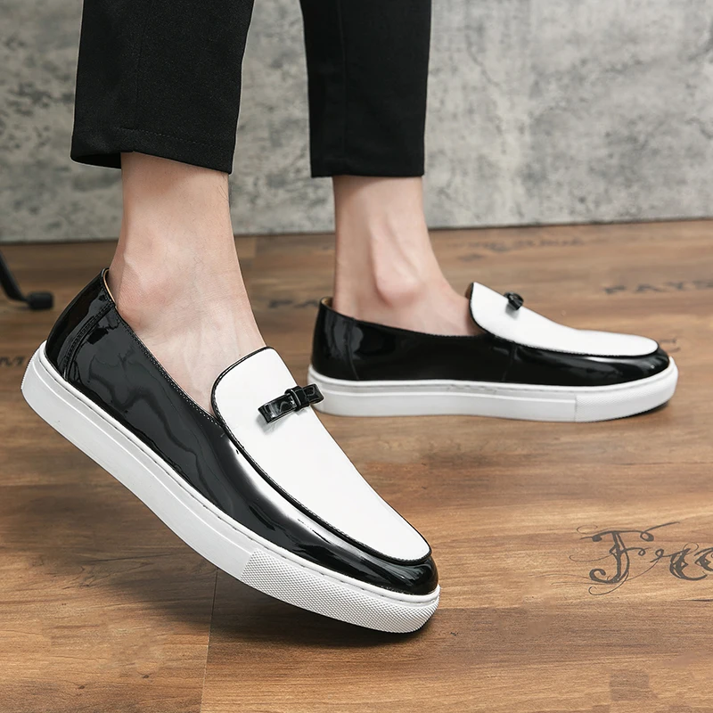 

Men Tassel Loafers Casual Genuine Leather Shoes Men Black Formal Dress Slip on Driving Shoes Italy Moccasins Men Big Size 38-47