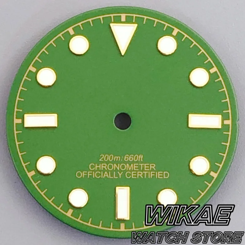 29mm Green dial fit NH34 NH35 NH36 ETA2824 PT5000 Miyota 8219 Mingzhu2813 movement green luminous watch accessory