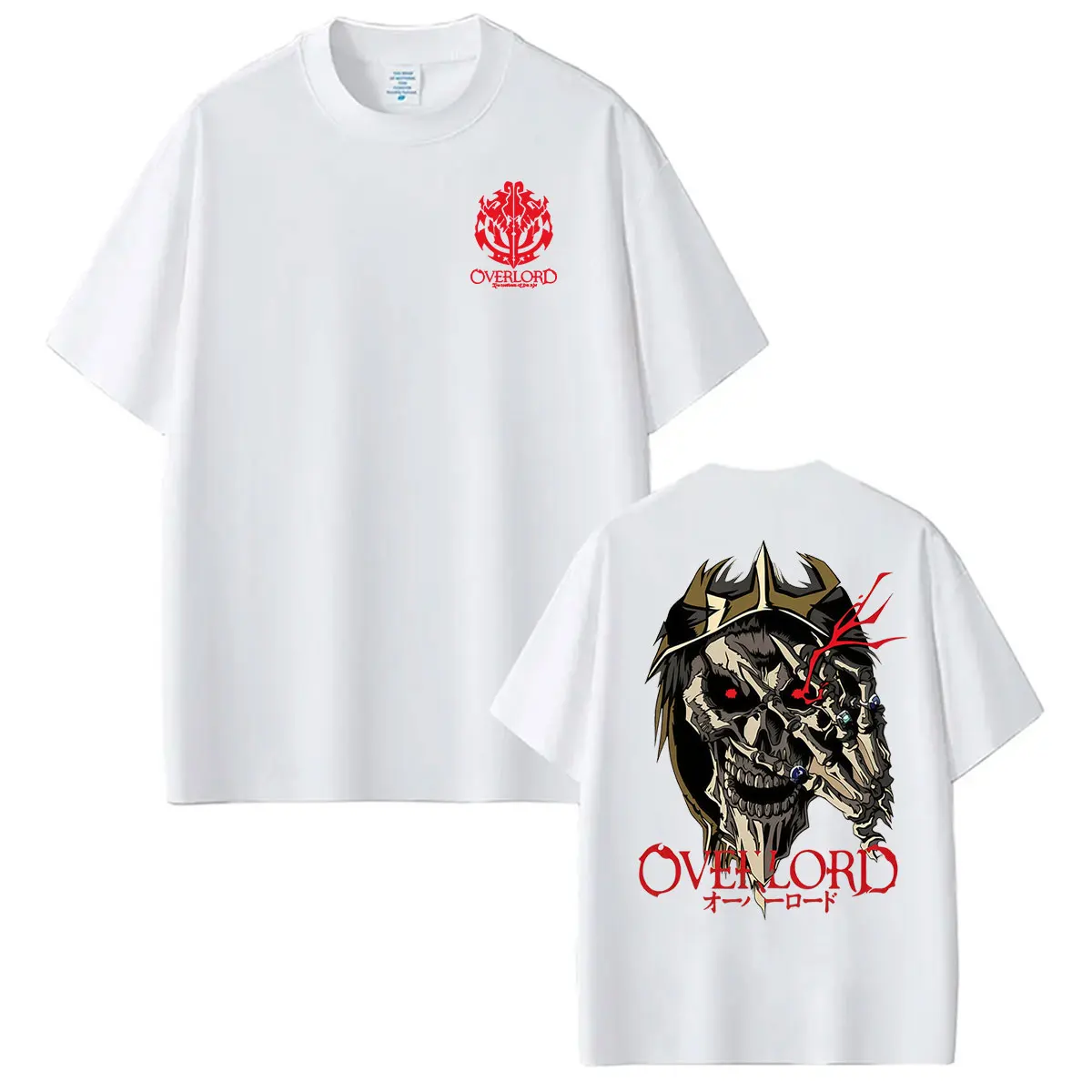 Anime Overlord Albedo Ainz Ooal Gown Graphic T Shirts Men's Vintage Fashion Oversized Cotton T-Shirt Y2k Gothic Clothing Tshirt
