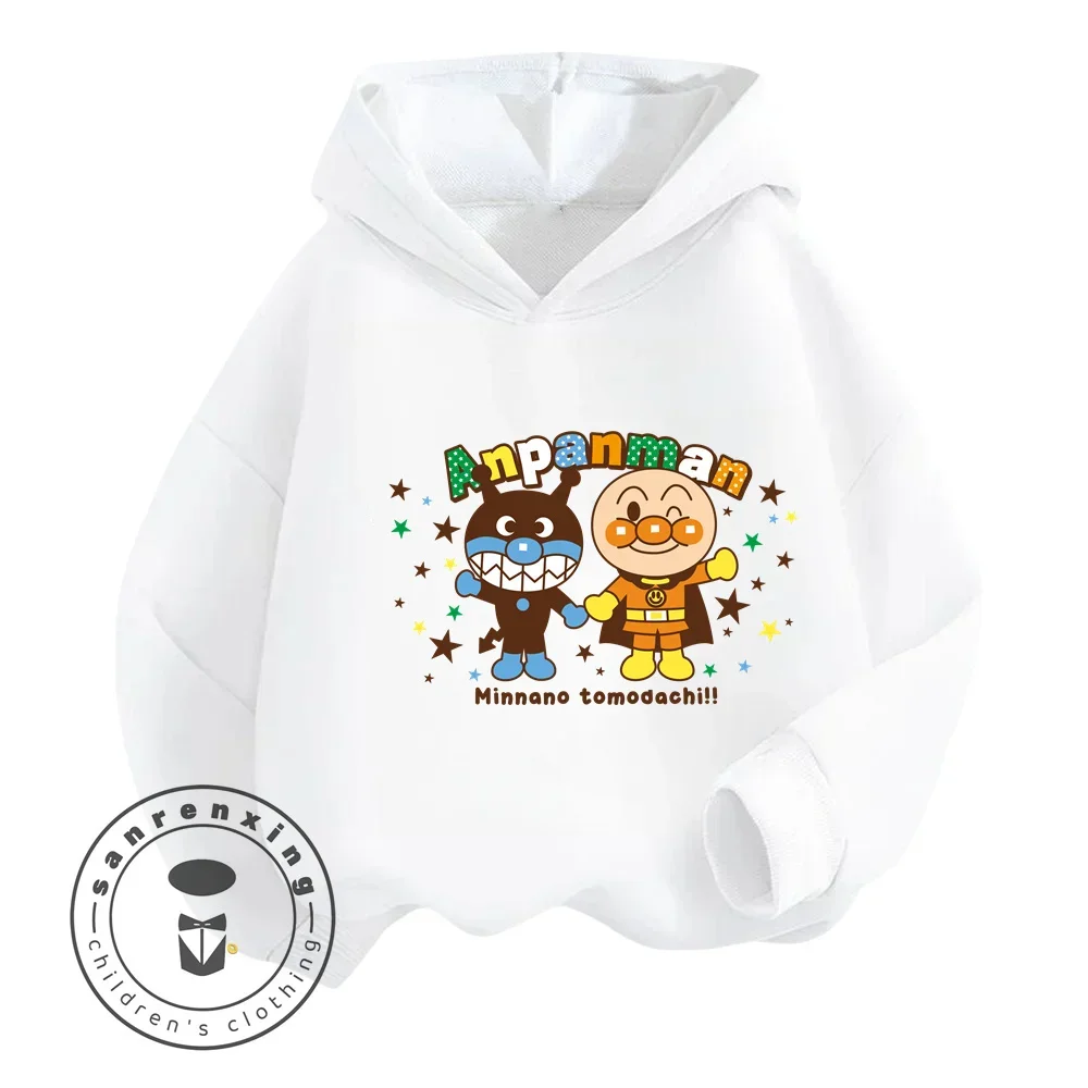 2024 Fashion Cute Design Long Sleeve Garments with Anpanman Cartoon Characters Suitable for Children Boys Girls Niche Hoodie