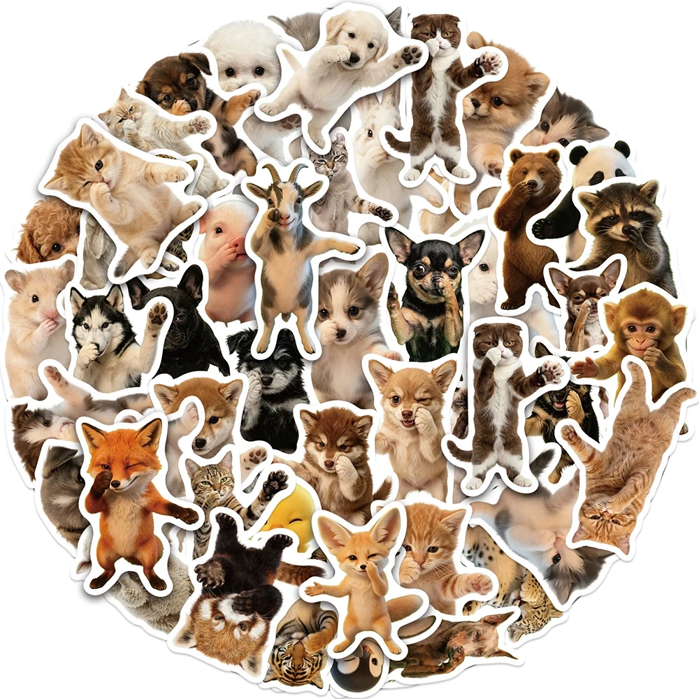 10/30/50pcs Abstract Animal Scuba Dance Stickers Funny Dogs Cats Decals DIY Scrapbook Laptop Luggage Guitar Cute Sticker Decor