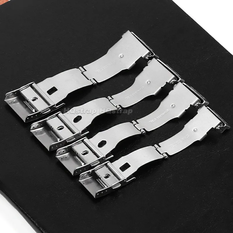 Solid Stainless Steel Buckle 12mm 14mm 16mm 18mm 20mm 22mm 24mm 26mm Metal Clasp Folding Deployment Button Watch Accessories
