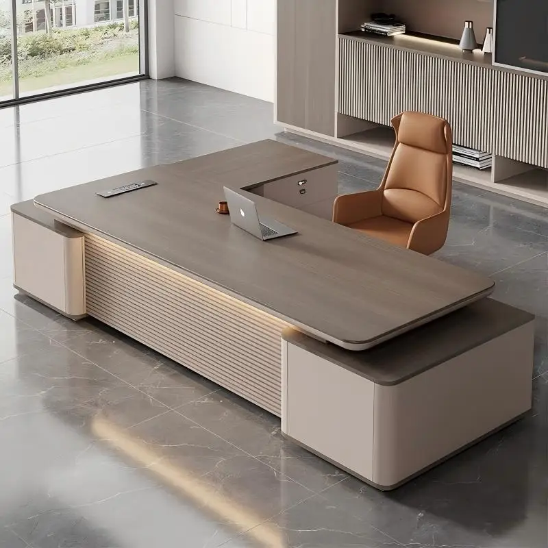 CEO Desk,Boss Table,Office Furniture Manager Desk, Simple Modern Design, Suitable For Bosses Executives, With A Thickened Tablet