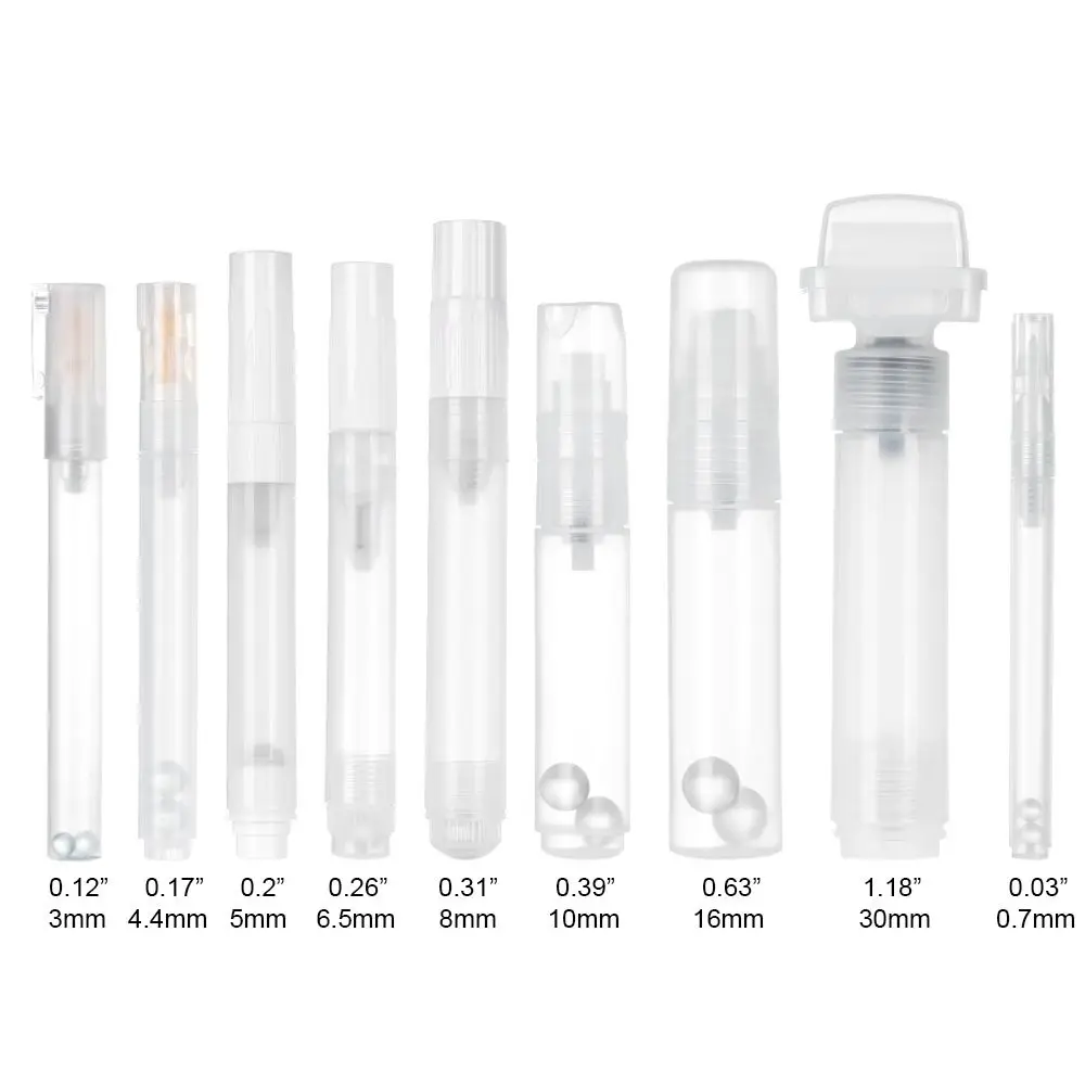 1 قطعة 0.7/3/4.4/5/6.5/8/10/16/30 مللي متر الطلاء القلم اكسسوارات الكتابة على الجدران القلم فارغة قضيب القلم البلاستيك السائل الطباشير ماركر برميل القلم