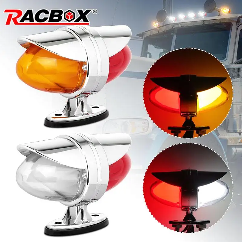 

Double Side Marker Lights Warning Lamp for Truck Car Trailer Tractor Bus Boat Dual face Stop Light LED Turn Signal lamp 12V 24V