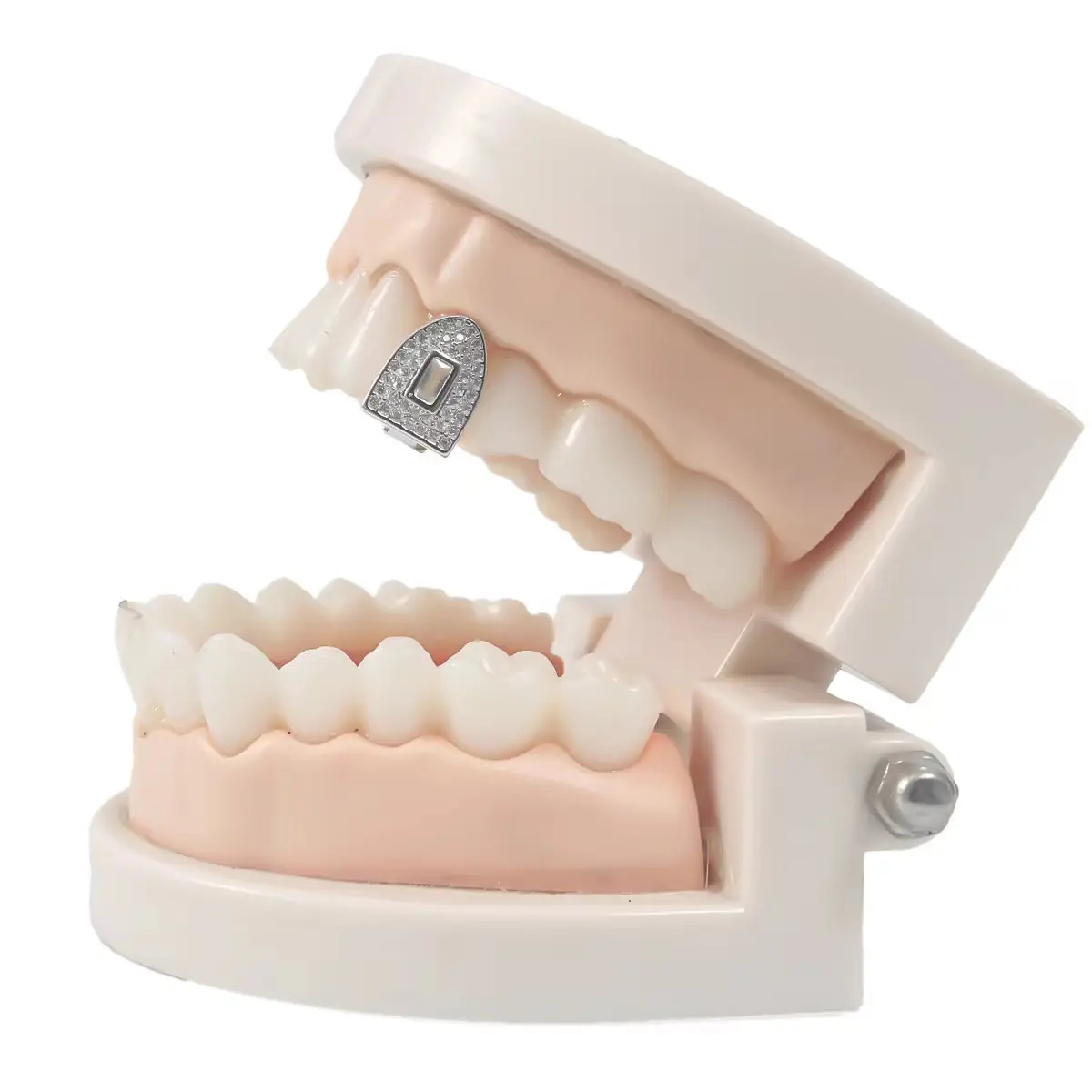 Juego de dientes Grillz de Hip Hop Unisex, tapas de dientes extraíbles, Color dorado y plateado, boca inferior y superior, joyería de moda