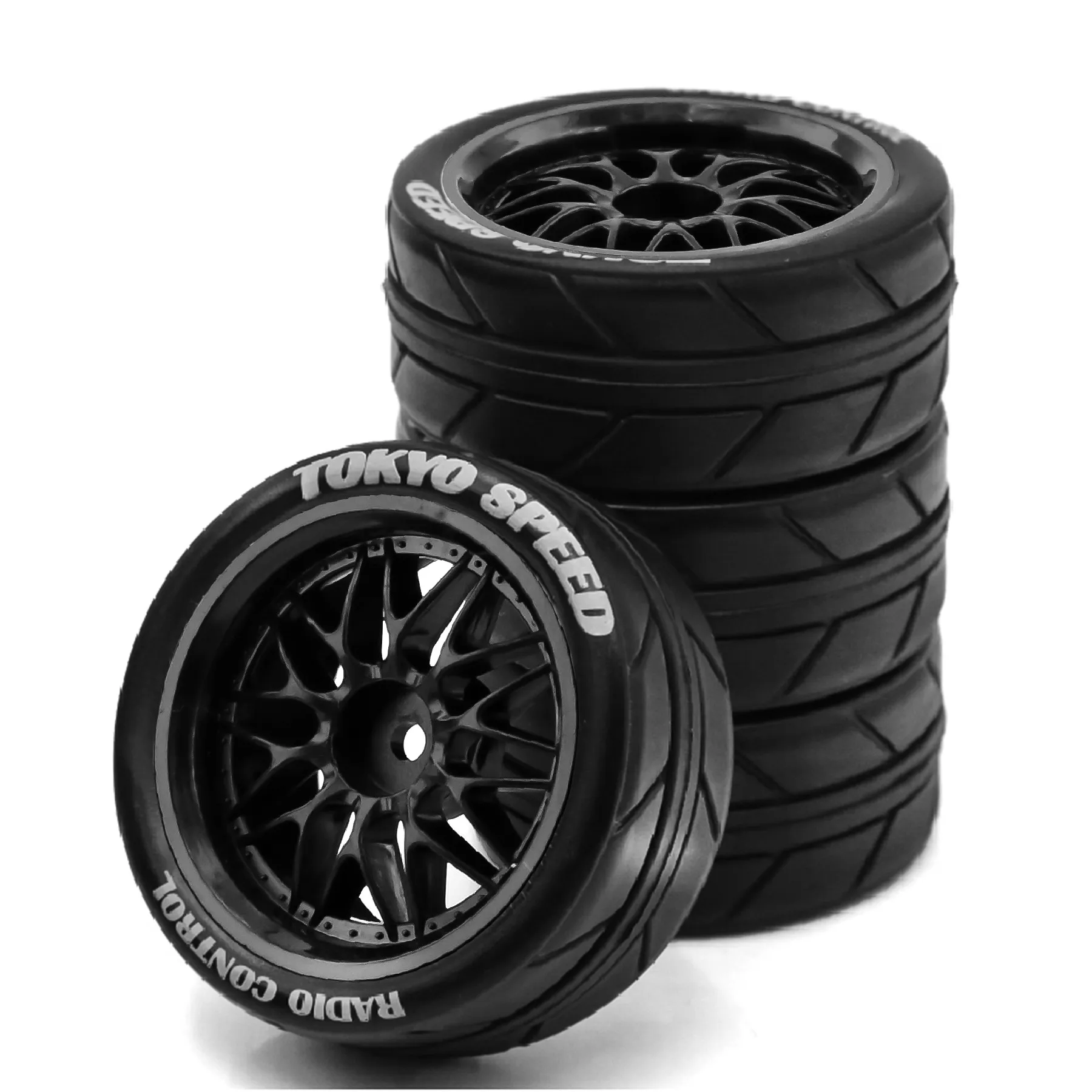 

1/10 Rally Tires And Plastic Drift Wheels 12mm Hex RC On Road Tyres For 1:10 Scale Street Car Tamiya TT01 TT02 XV01 TA06 A959