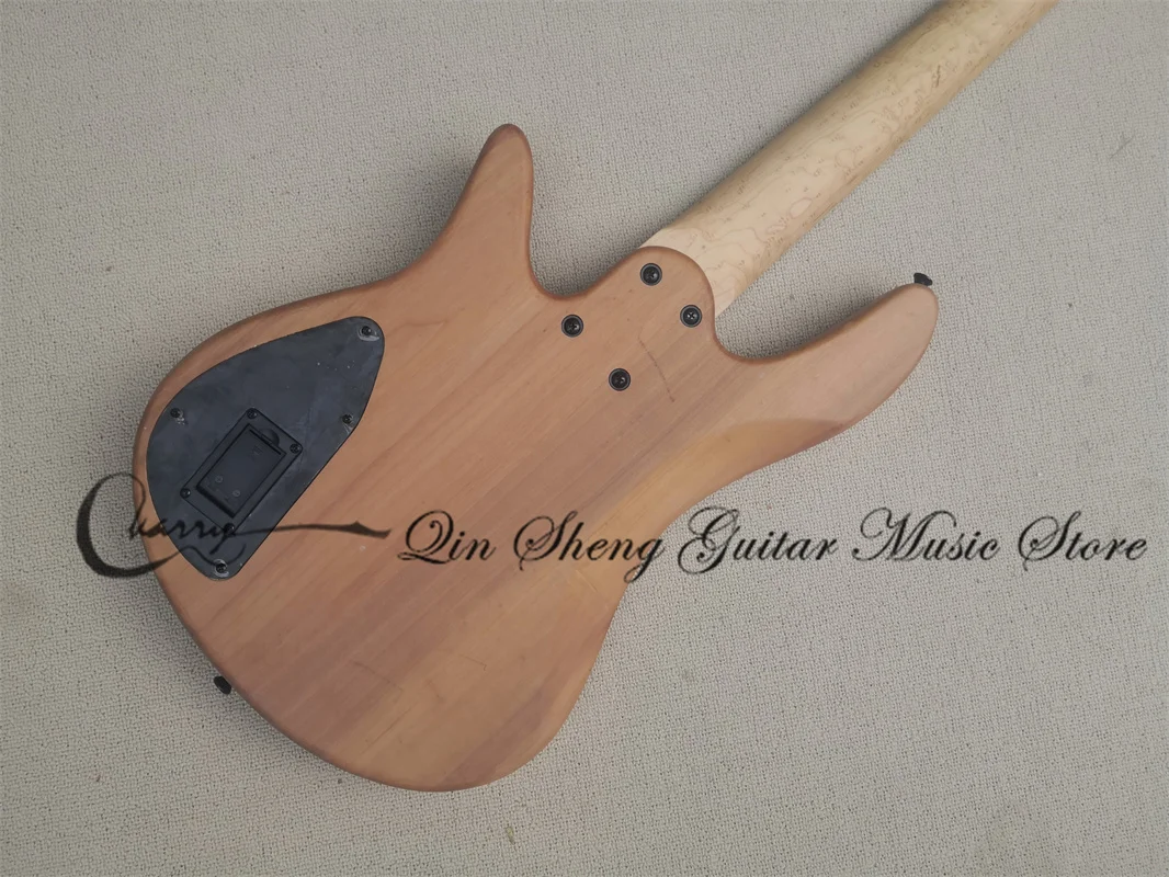 5 String Bass Guitar Yin Yang Tai Chi Fora Bass Birdseye Maple  Fingerboard Alder Body Fixed Bridge Black Tuner