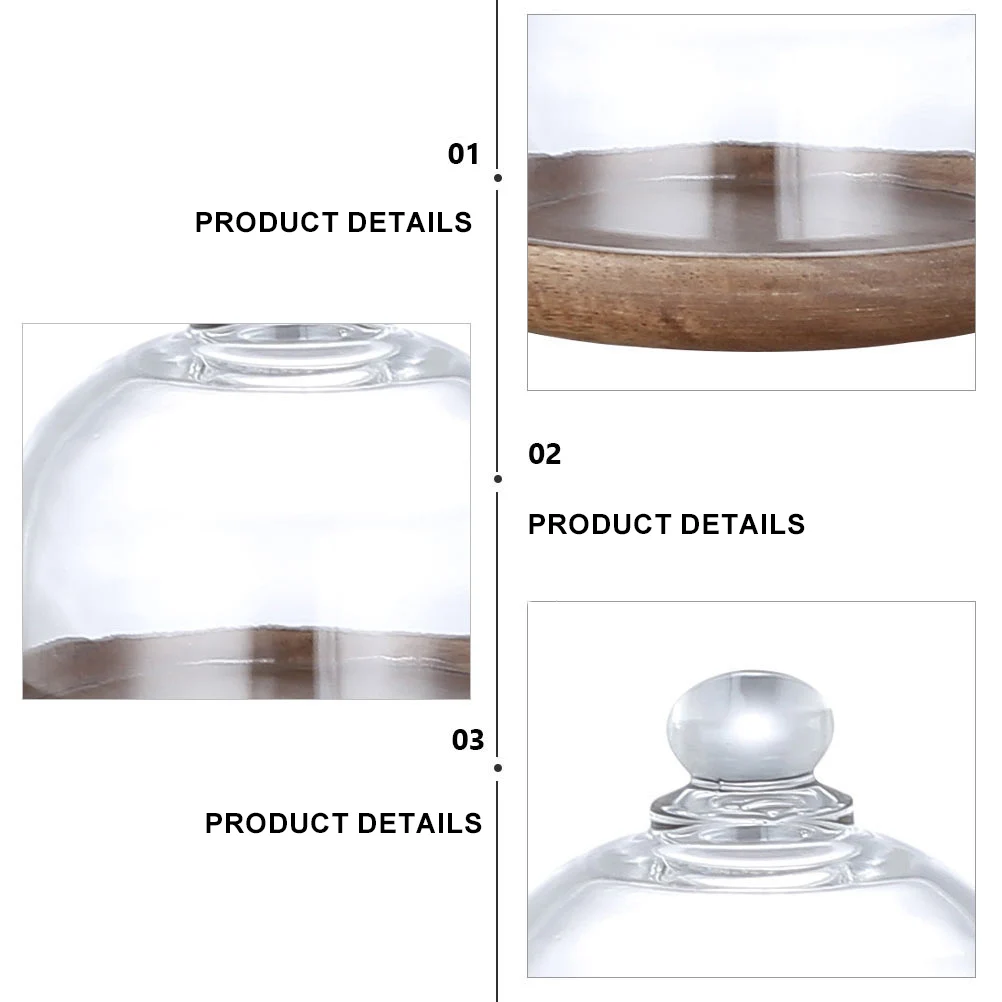 

Round Cake Pans Glass Wood Tray Dessert Party Plate Large Capacity Stable Structure Sweet Treats Buffet Events Weddings