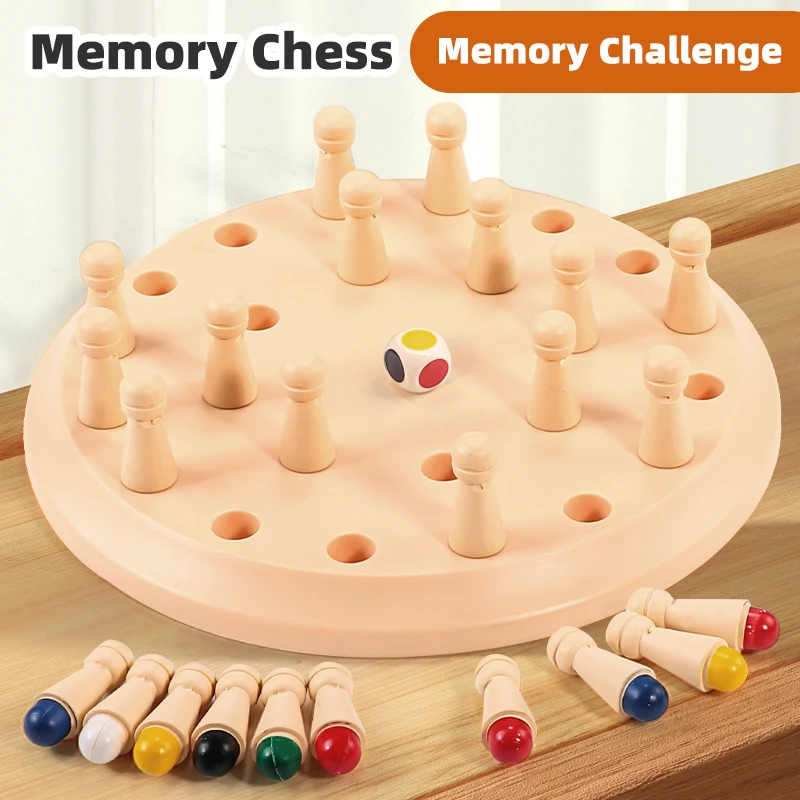 Bild 6: KNYYSECQ Kinderspielzeug Farbgedächtnis-Schach Kinderpuzzle Gedächtnisaufgabe Brettspiel Konzentrationstraining