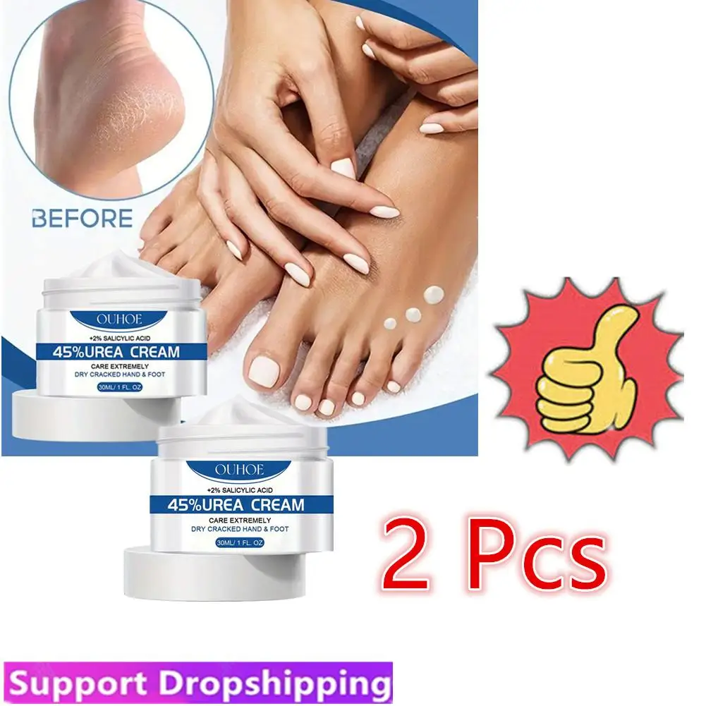 2pcs Anti Drying Foot Cream Urea Crack Heel Calluses Dead Skin Removal Soothing Chapping Repair Moisturizing Hydration  Feet Car