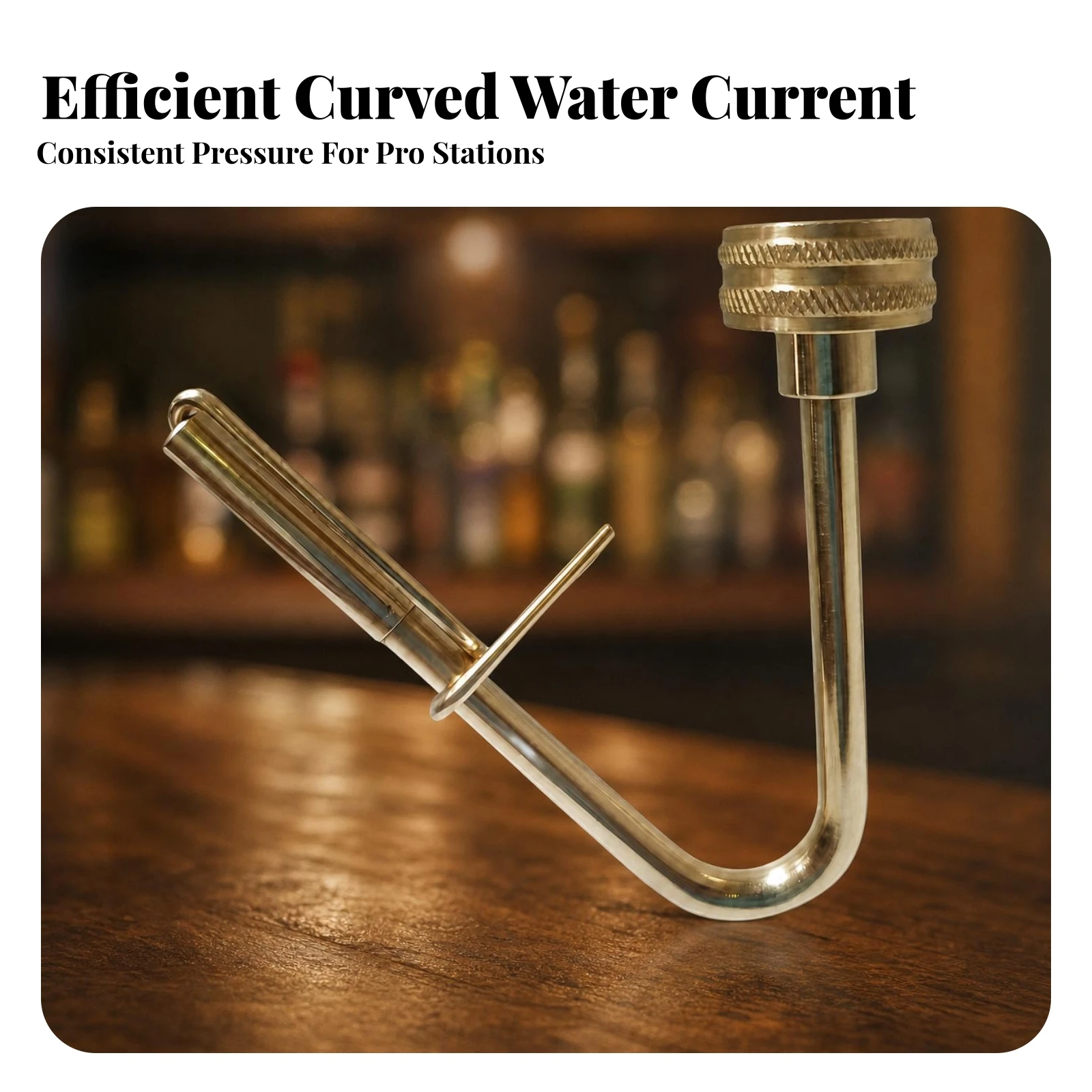 Brass Bottle Rinser Long-Lasting Glass Bottle Rinser Cleaning Tool Compact Sink Attachment Sleek for Bartenders
