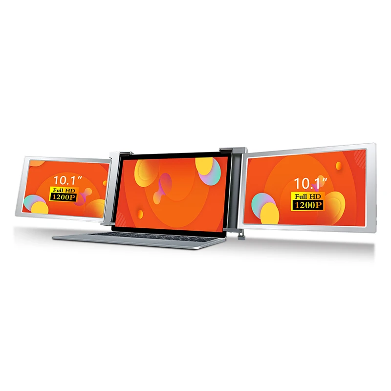 Monitor portatili a doppio schermo o triplo per laptop con porta di tipo C si abbina perfettamente a qualsiasi laptop