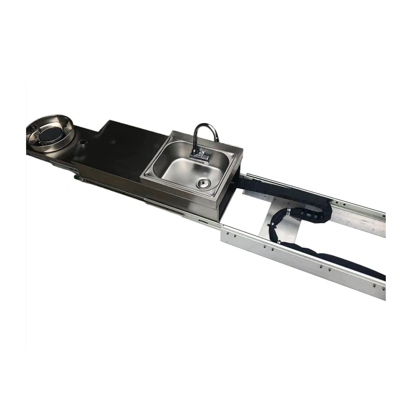 Intelligent Library Trailer Camper RV Slide Out Kitchen 304 Stainless Steel Rv Slide Kitchen With Sink