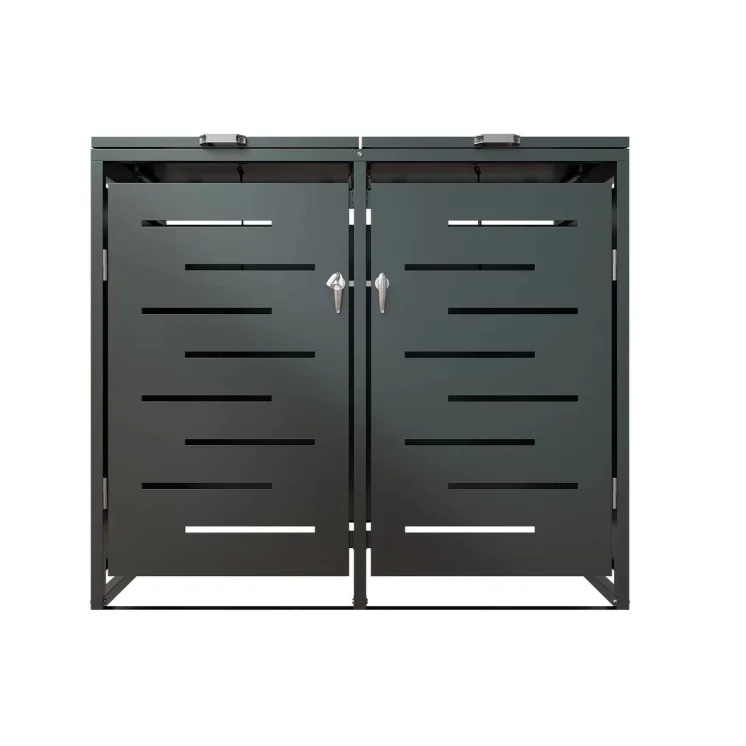 

Уличный контейнер-уборщик мусора для фабрик, антикоррозийный металлический контейнер для гаража, оцинкованный стальной контейнер-уборщик для сада, виллы, заднего двора, сарая