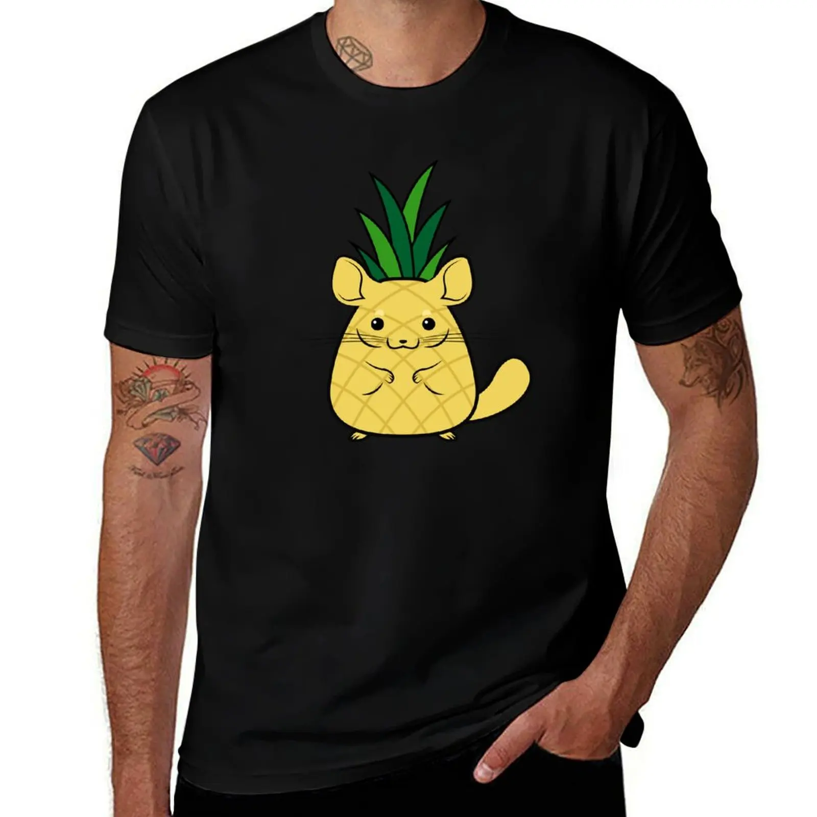 

Pineapple Chinchilla T-Shirt t shirts for man graphic funny essential t shirt t shirt for man T-Shirt