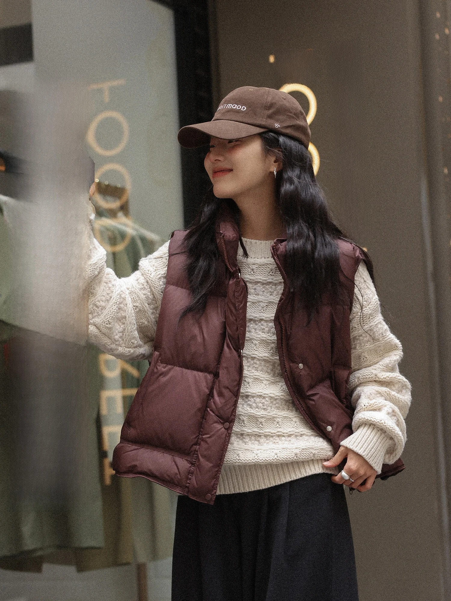 

Women's ort down Jaet Vest Coffee Color Du down Jaet Outerwear Layering Top Winter Faionable Mixd Brand