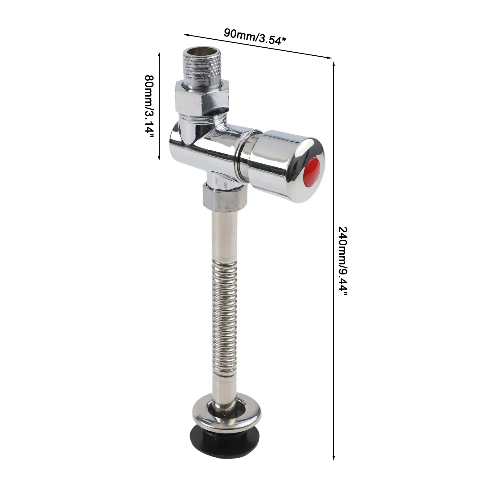 Toilets Attachments Urinal Flush Valve Alloy Automatic Button Type Hand Press Hardness Simple For Public Bathrooms