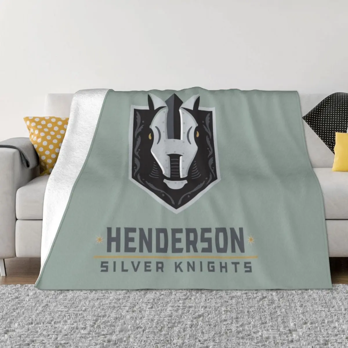 

The Silver Knights, Henderson Throw Blanket warm for winter Sofas Winter beds Flannel Fabric wednesday Blankets