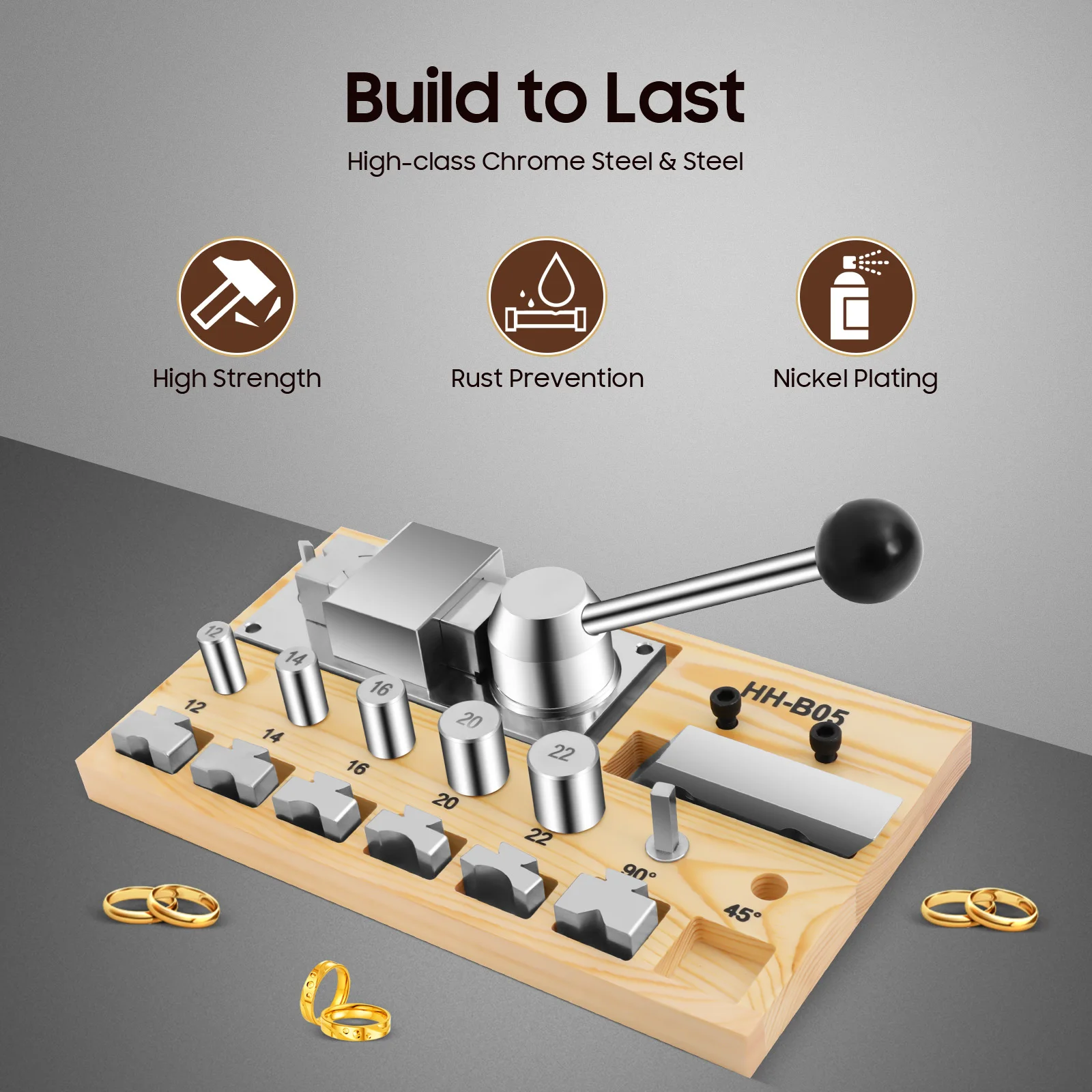 

Ring Bending Tool for Jewelry Shops & Craftsman, Ring Bender for Bending Soft Metals less than 3mm Thick