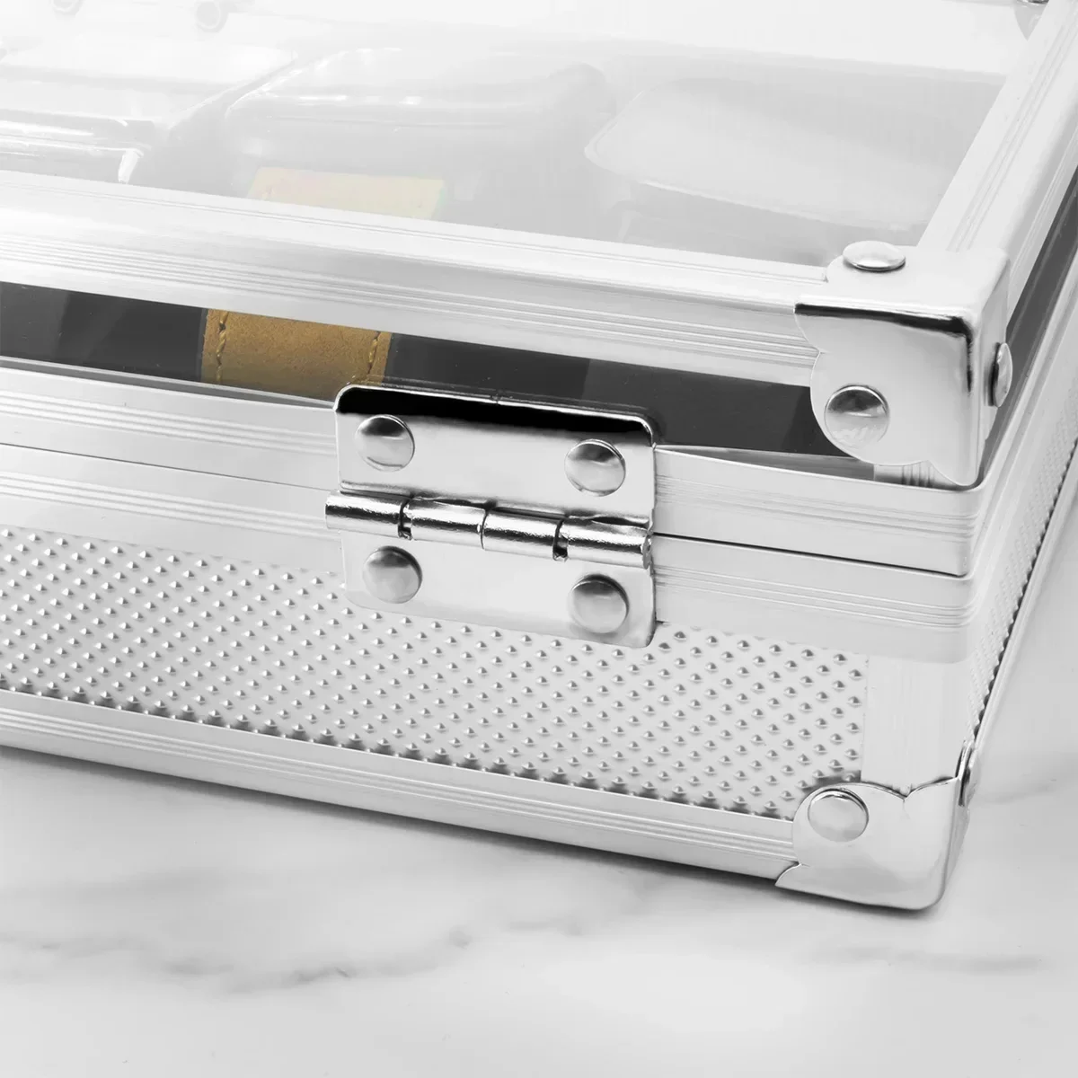 Luxury 6/12 Girds Premium Quality Watch Box Aluminum Alloy Produc Pattern Storage Clock Box Collection Display Gift Boxes