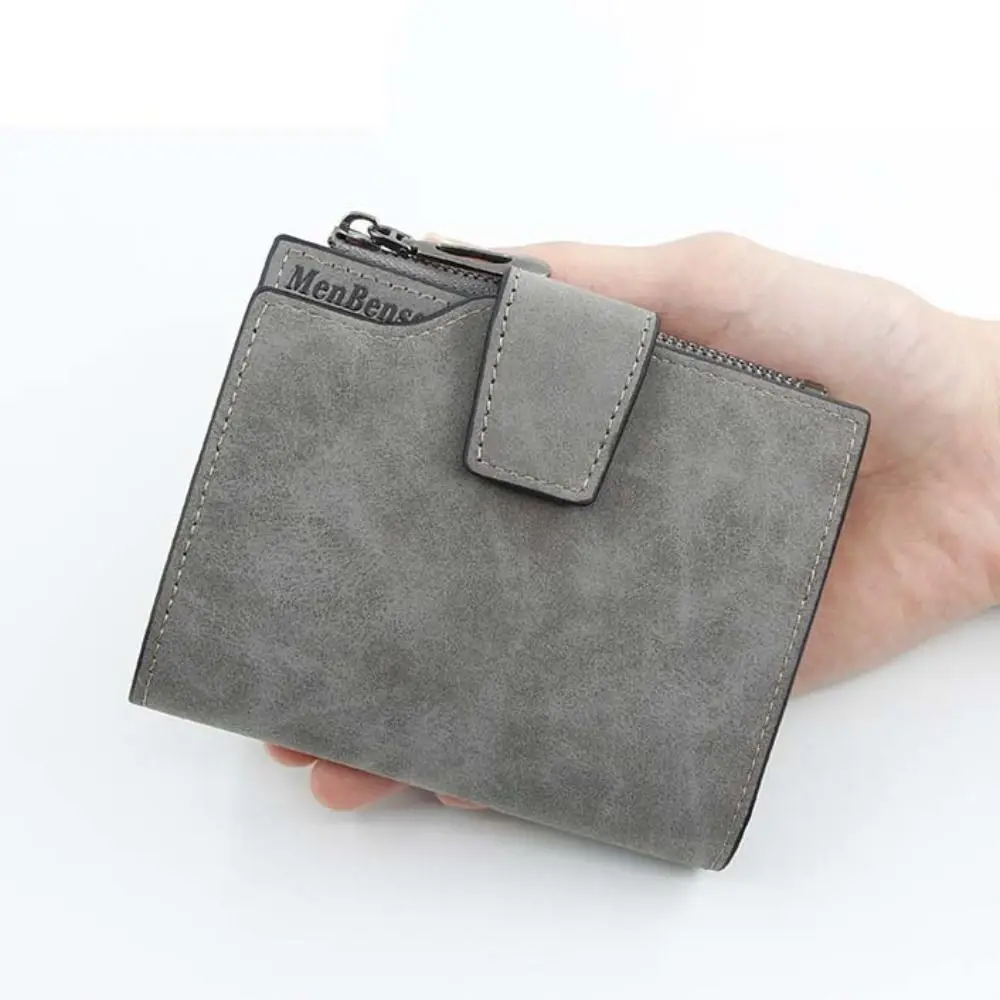 한국 스타일 포켓 지갑 지갑 PU 가죽 대용량 현금 지갑 가방 카드 홀더 다기능 짧은 지갑 야외