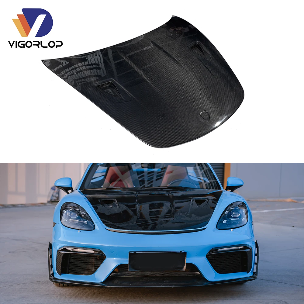 

Brand New High End Auto Parts Upgrade Modification Dry Carbon Fiber Engine Hood for Porsche 718 982 2016-2024
