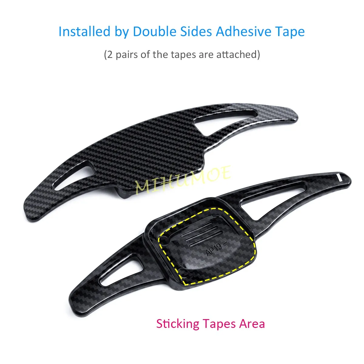 For Volkswagen Tiguan Touareg VW Golf MK8 GTE T-Cross T-ROC Passat Atlas Car Steering Wheel Paddle Shift Extend Shifter Sticker - view 4