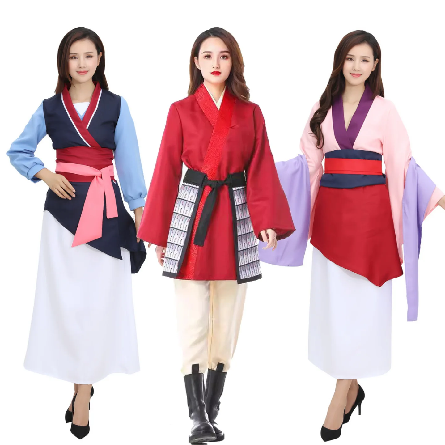 

Real-Life Halloween Cosplay Costume Hanfu Adult Stage Performance Clothes Mulan Opera Traditional Chinese Clothing Women's Fa...