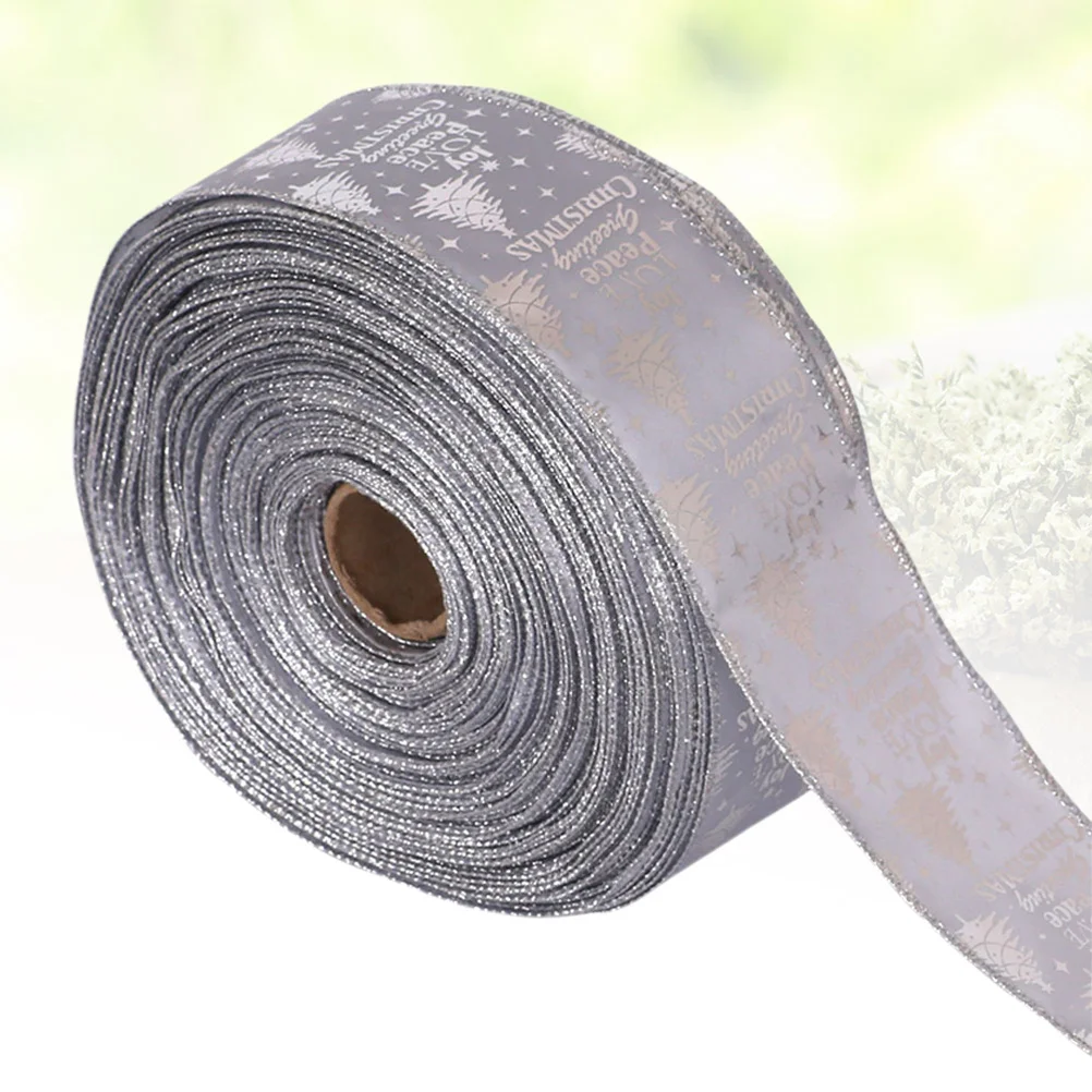 

1Pcs Christmas Tree Ribbon Colorful 2M Sliver Decorative Ribbon for Gift Wrapping Holiday Party Decoration Christmas Trees