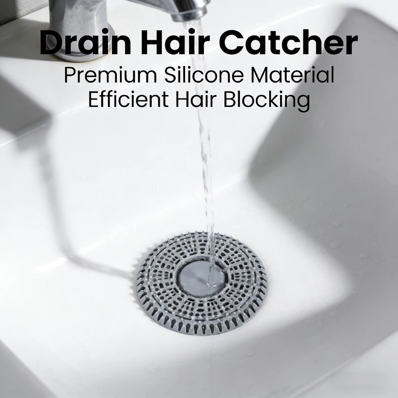 Silicone Sink Strainer Shower Drain Plug Round Hair Catcher Sewer Anti-blocking Filter Drain Cover Bathroom Kitchen Accessories