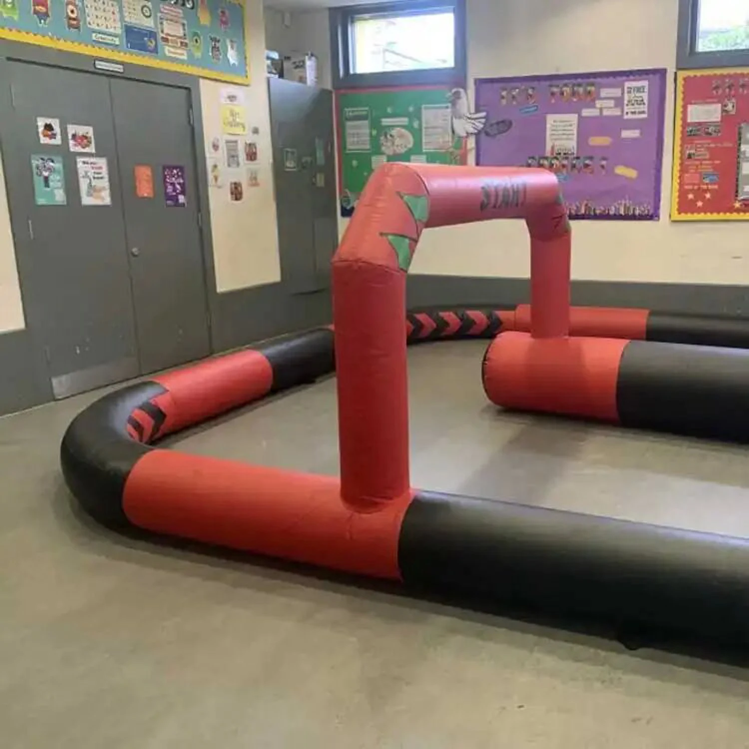 Funny Inflatable Race Air Track Pvc Toys Arena Karting Car Children Indoor Outdoor Sports Game (No Cars)