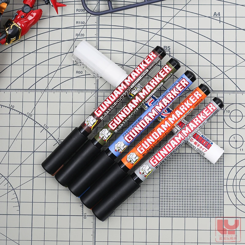 MR. HOBBY Model Assembly Coloring Marker Set - Metallic/Basic Color + Detail Prime Paint Pen