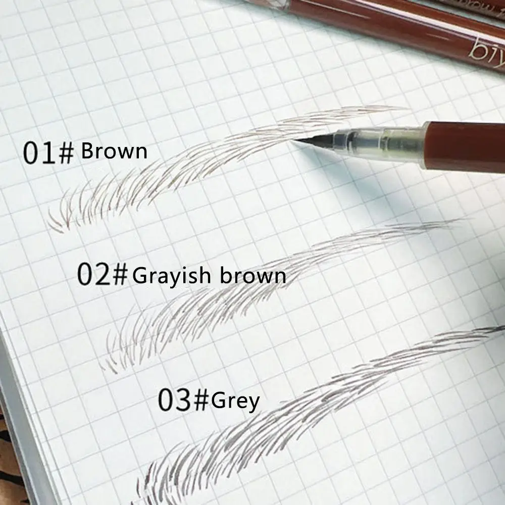 2PCS Women No Blooming Waterproof Eyeliner Water Liquid Eyebrow Pencil Eyebrow  Pen Makeup Tools