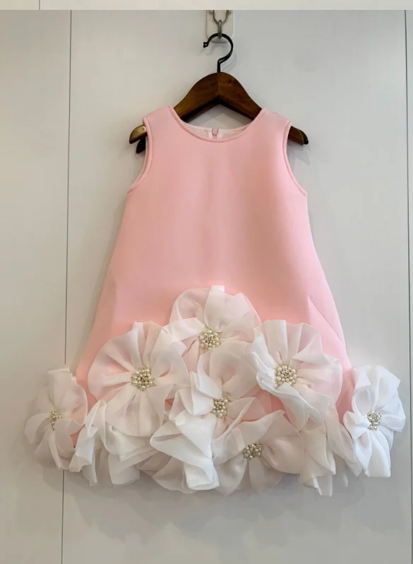 New Girl Fashion Cute Host Piano Performance Dress Children Birthday Party Princess Gown y1814