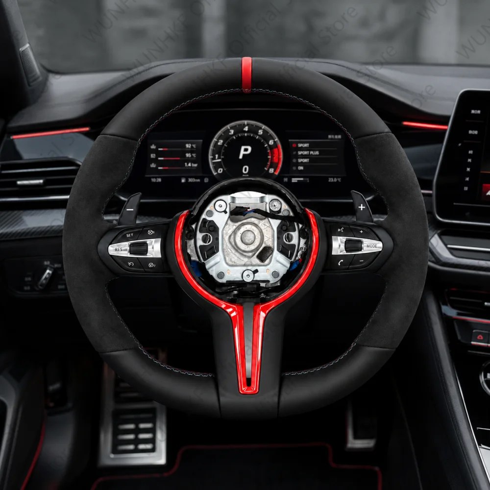 

Upgrade Red Stripe Steering Wheel F33 F34 F36 F10 F07 F12 F15 F16 F25 F26 F20 F22 F23 For Suede Wheel Modify For BMW F30