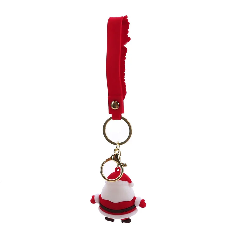 LLavero de Navidad colgante de Papá Noel, pareja de dibujos animados, mochila de coche Linda creativa, colgante versátil, decoración pequeña de moda