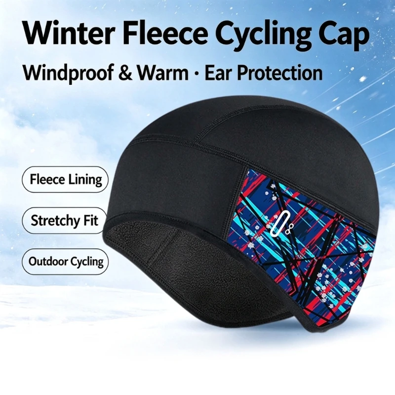 2026 New Thermals Fleece Skull Cap Helmet Liner Winter Cycling Cap Ear Flaps Wind-Resistant for Women Men Skiing, Hiking,