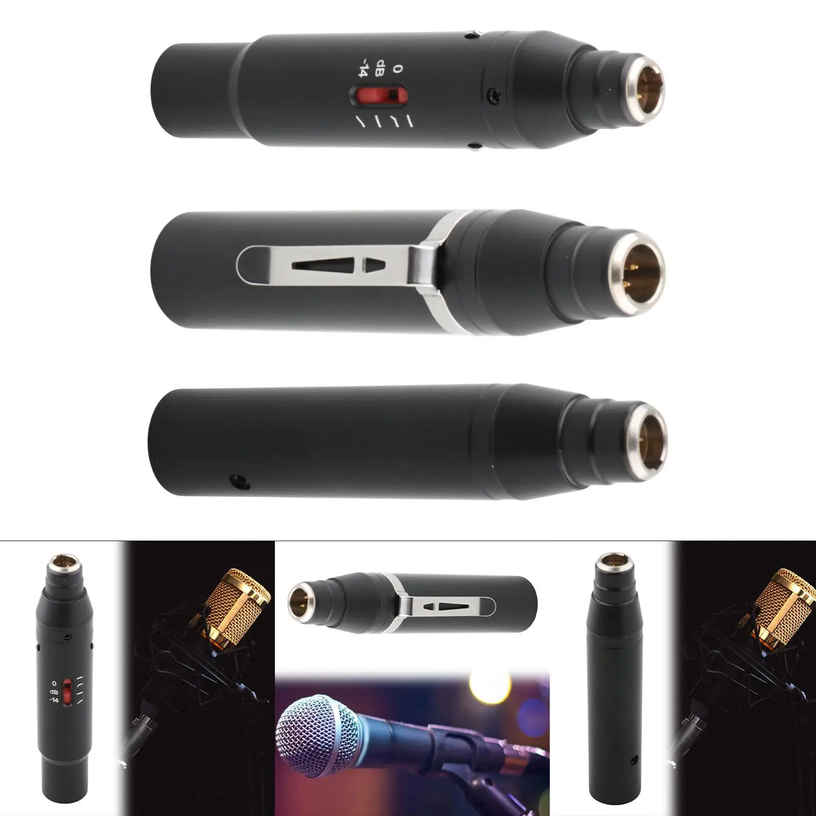 Adaptador de alimentação XLR MIC 4 pinos Mini letras para usar adaptador microfone