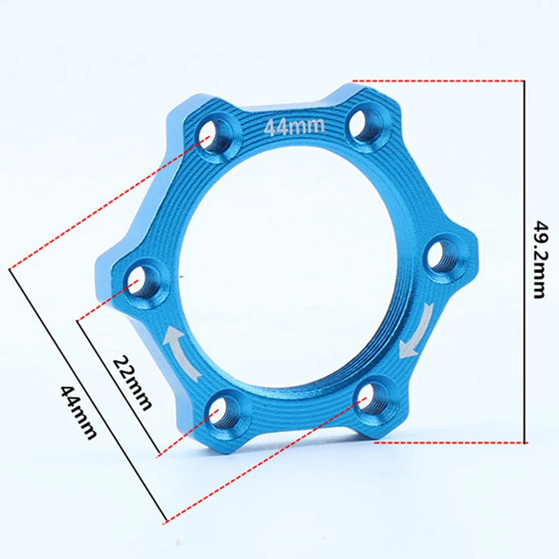 Bike Bicycle Flange Adapter Cycling 44mm Base Brake Disc Parts Rotors Screw Supplies Threaded Tools Aluminum Alloy