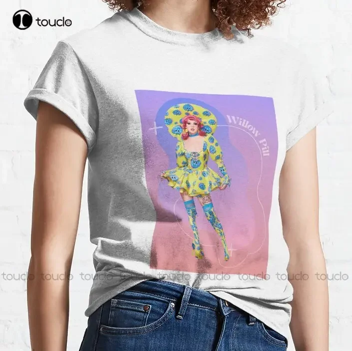 Willow Pill Iii Sticker T-Shirt Rupaul'S Drag Race Blue Shirts For Men Custom Aldult Teen Unisex Digital Printing Tee Shirts Tee
