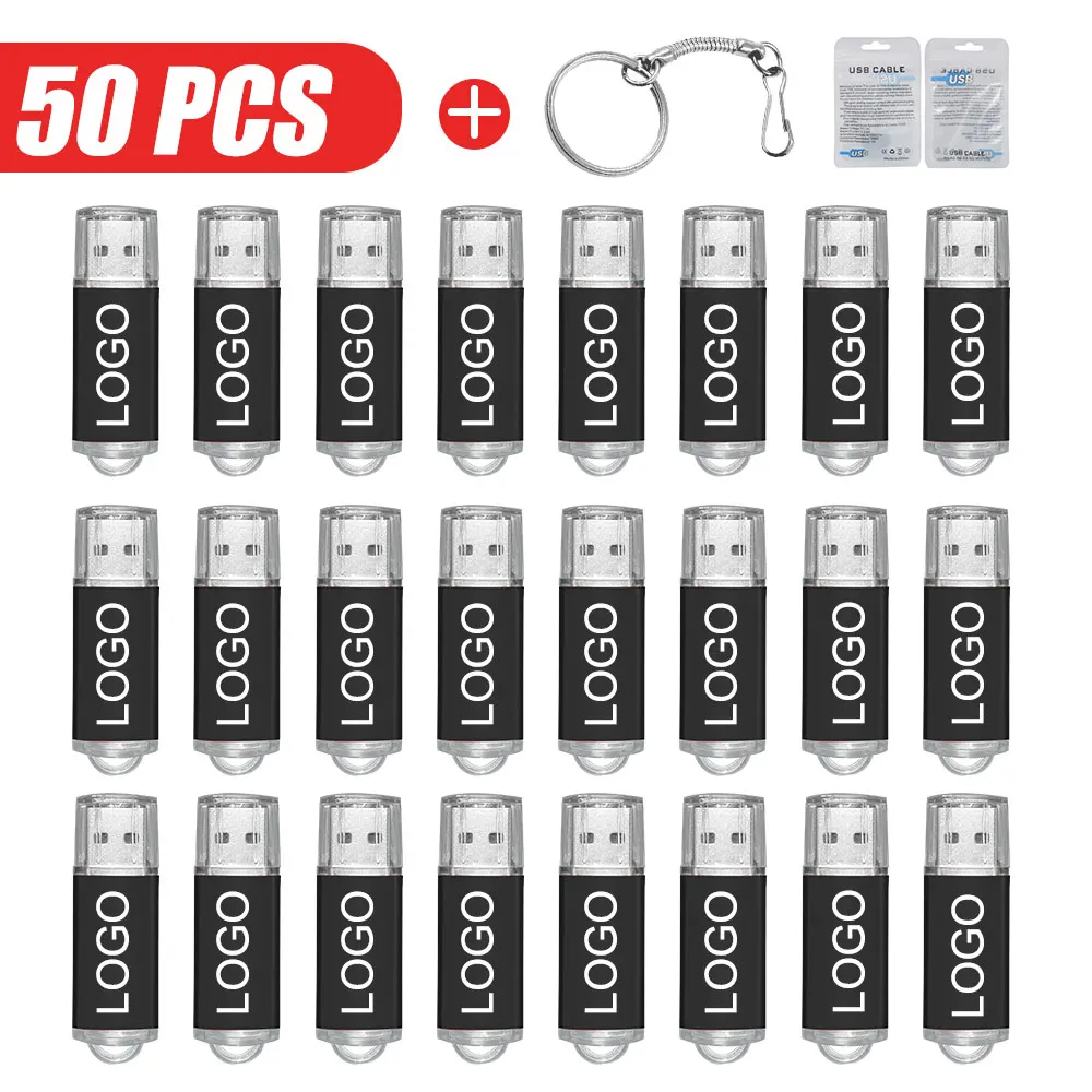 

Wholesale Pen Drive 128MB 1GB 2GB 4GB USB Flash Drive 50Pcs 8GB 16GB cle usb 32GB USB Sticks 64GB 128GB U Disk Free Laser Logo