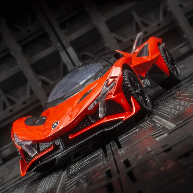 

1:32 Apollo EVO alloy car model ornaments acousto-optic supercar children's toys gift door can be opened.