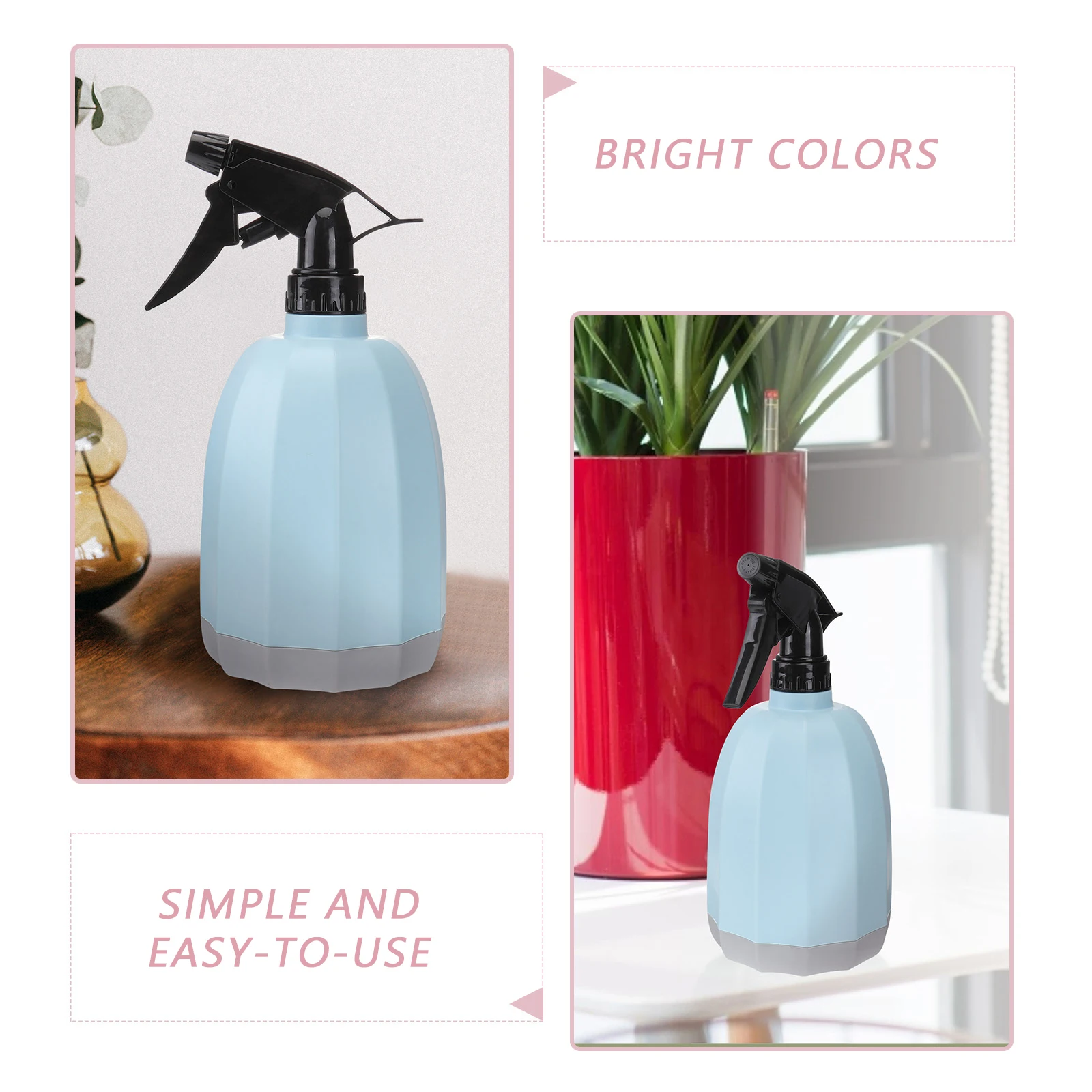 

Watering Can Durable Plastic Long Life Gardening Supplies Portable Spray Bottle Container Easy Use Not Deform Suitable