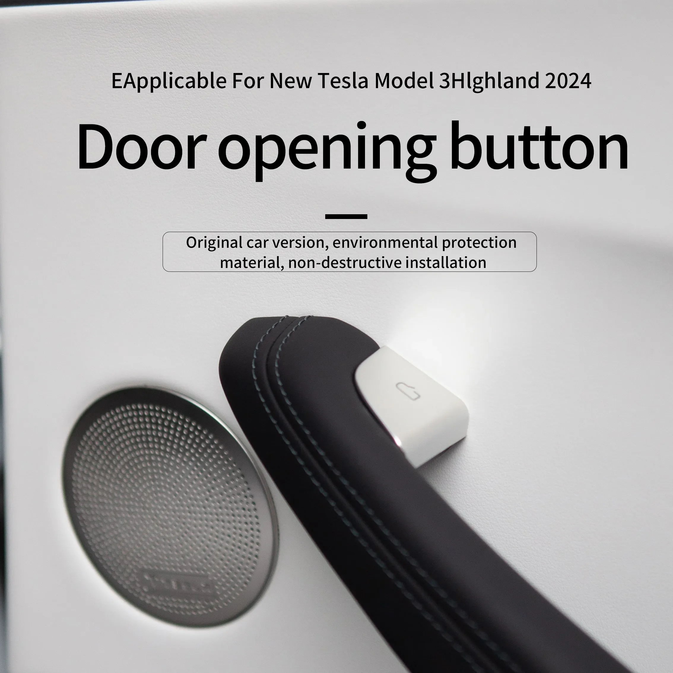 For Tesla Model Y Juniper 2026 Door Button Trim Sticker Reminder Car Door Button Interior Protector Decals Model 3 Highland 2025