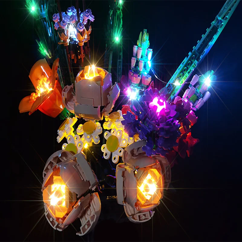 LYBMTWF Kit d'éclairage LED compatible avec le bouquet de fleurs romantique Lego 10280 (modèle non inclus des briques)