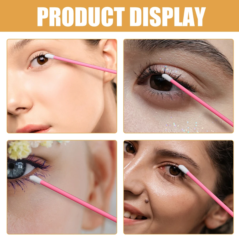 

500 Pcs Lip Brush Head Gloss Heads Accessories Care Tool Stick Flocking Applicator
