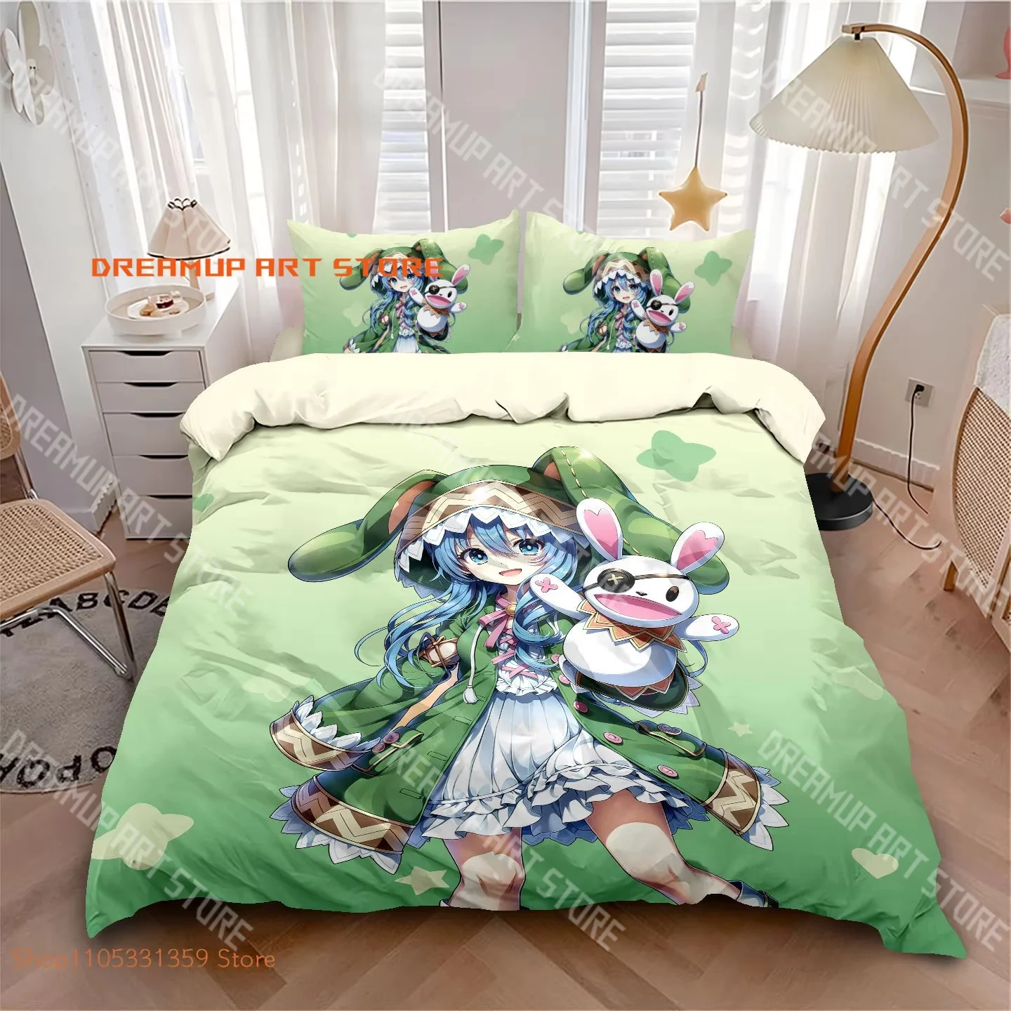 2026 3D Print Date A Live Tokisaki Kurumi Bedding Set Single Twin Full Queen King Size Bed Set Adult Kid Bedroom Duvetcover Set
